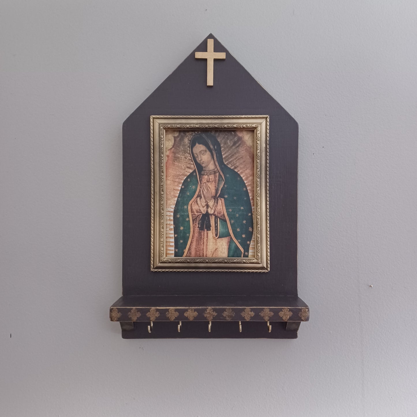 Framed Guadalupe Rosary Holder