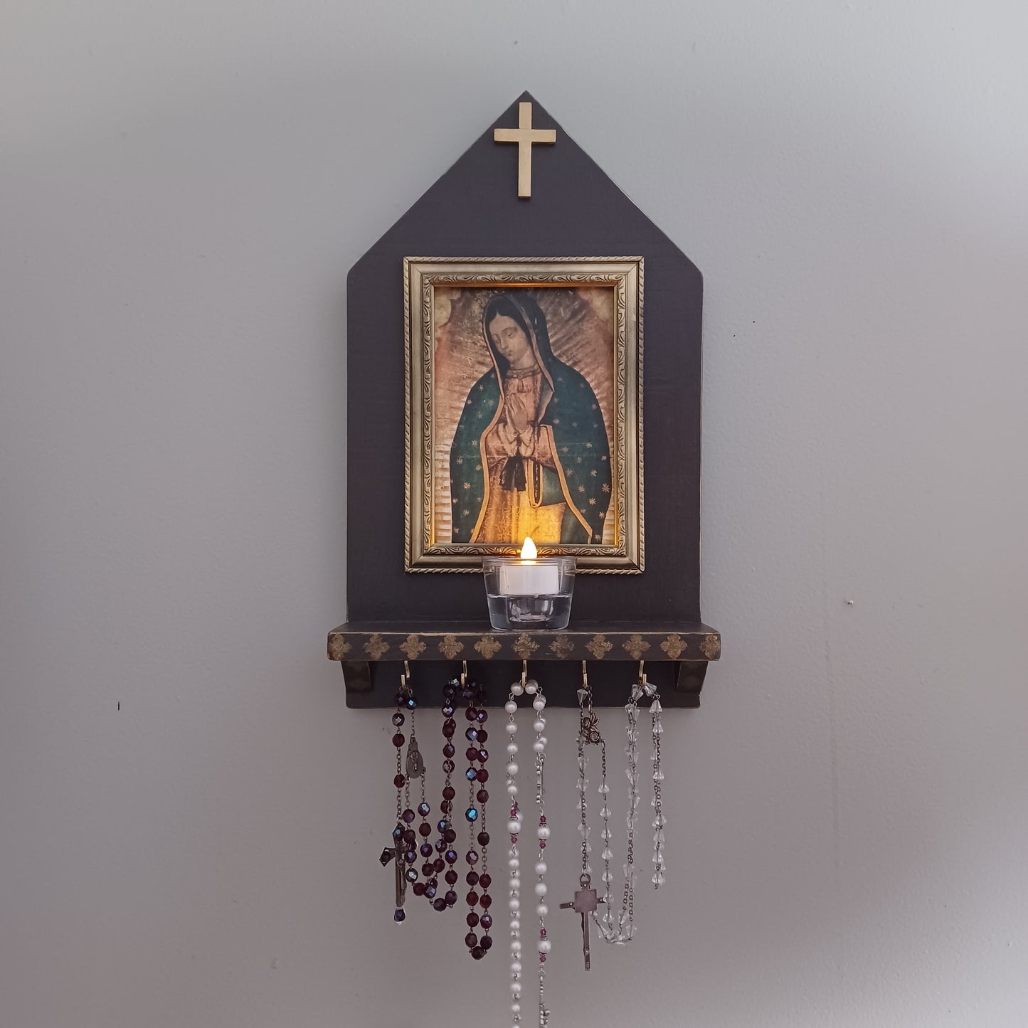 Framed Guadalupe Rosary Holder