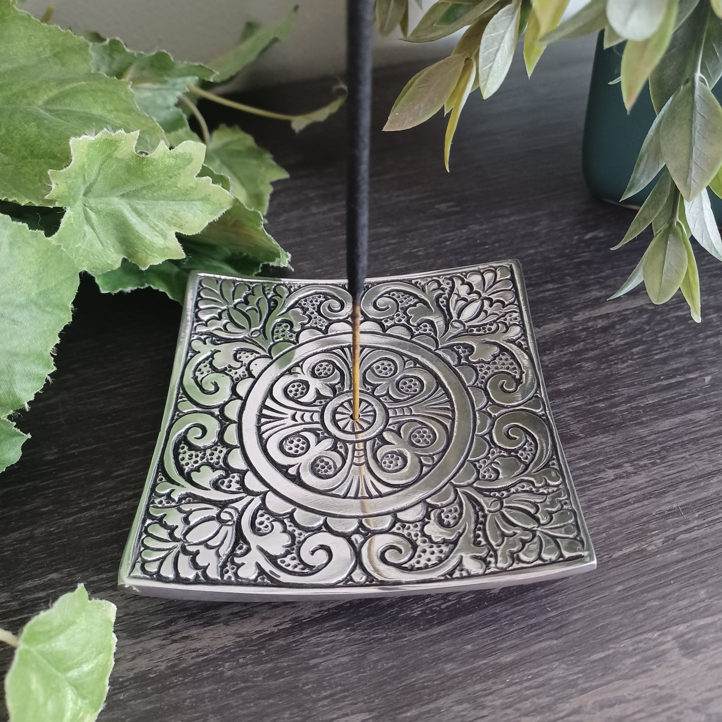 Floral Carved Stick Burner- 4 inch