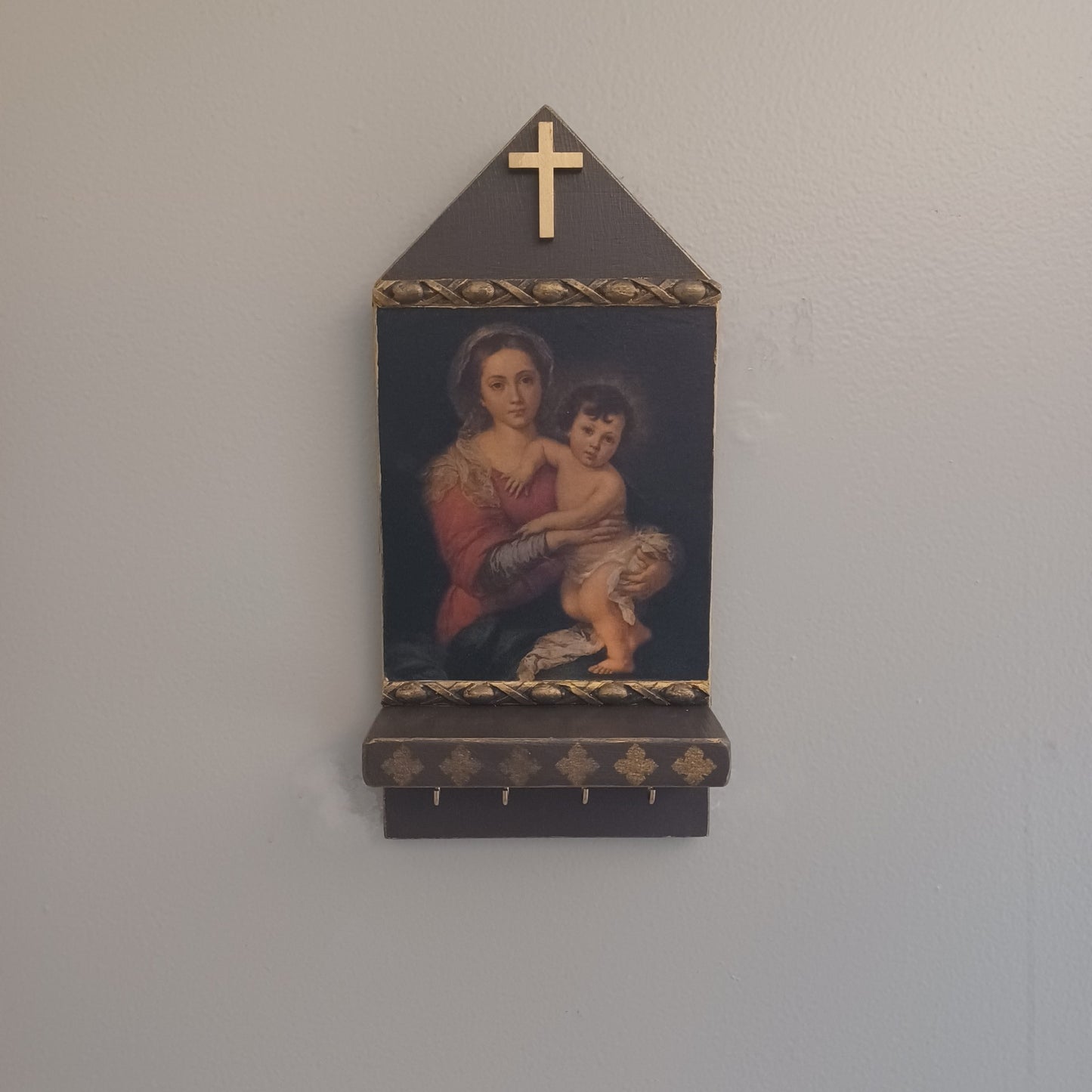 Madonna and Child Rosary Holder