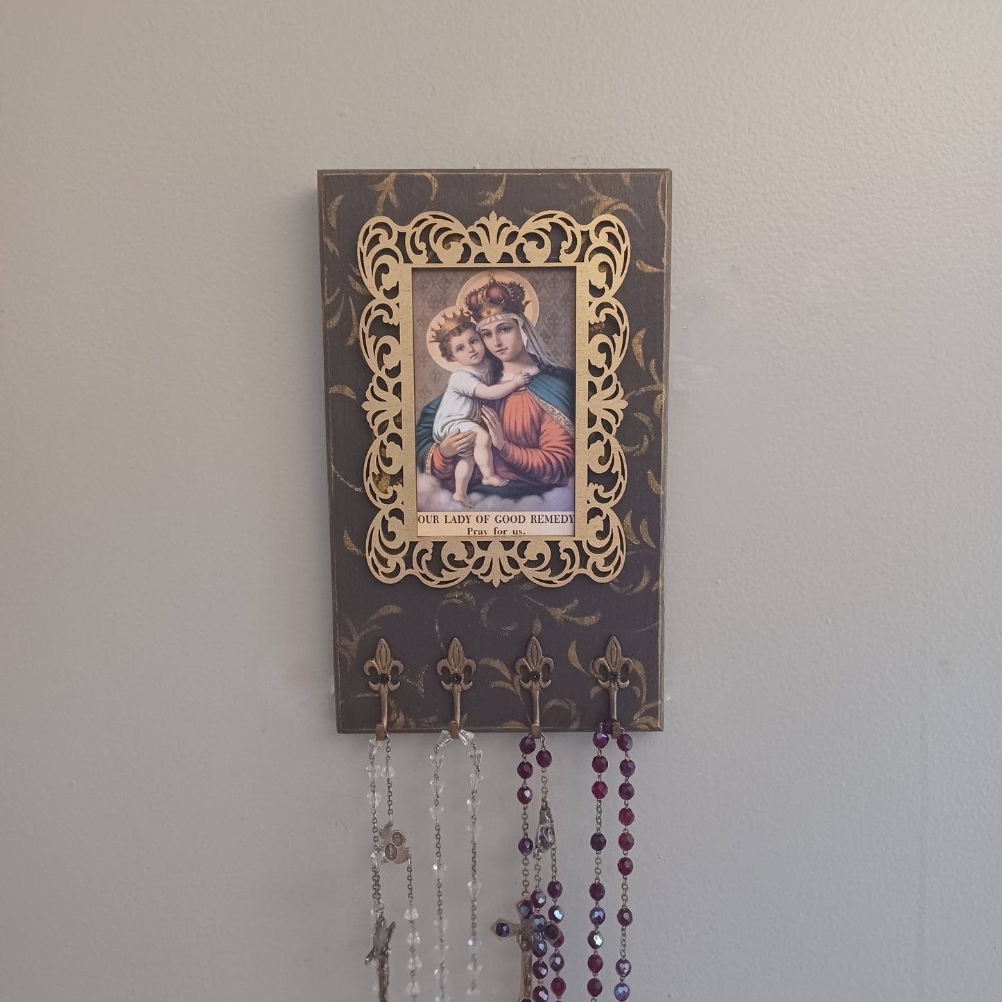 Our Lady of Good Remedy Rosary Holder